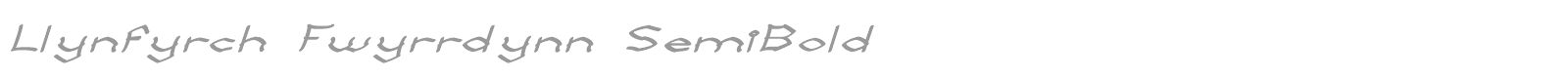 Llynfyrch Fwyrrdynn font preview
